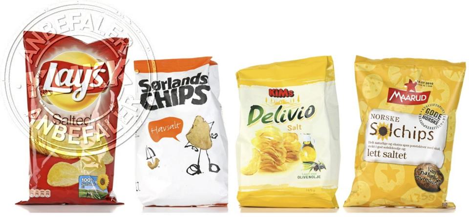 DE BESTE: Vi har testet 18 salte chips og forteller deg hvilke du b�r kj�pe! Foto: Petter Berg/HM Foto