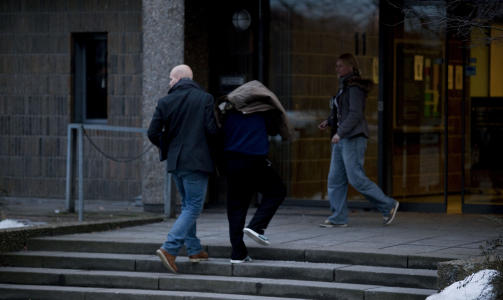 �GREPET: Marian Clita ble f�rt inn p� Retsmedicinsk Institut i K�benhavn i g�r.
Foto: Uffe Weng / BT.dk