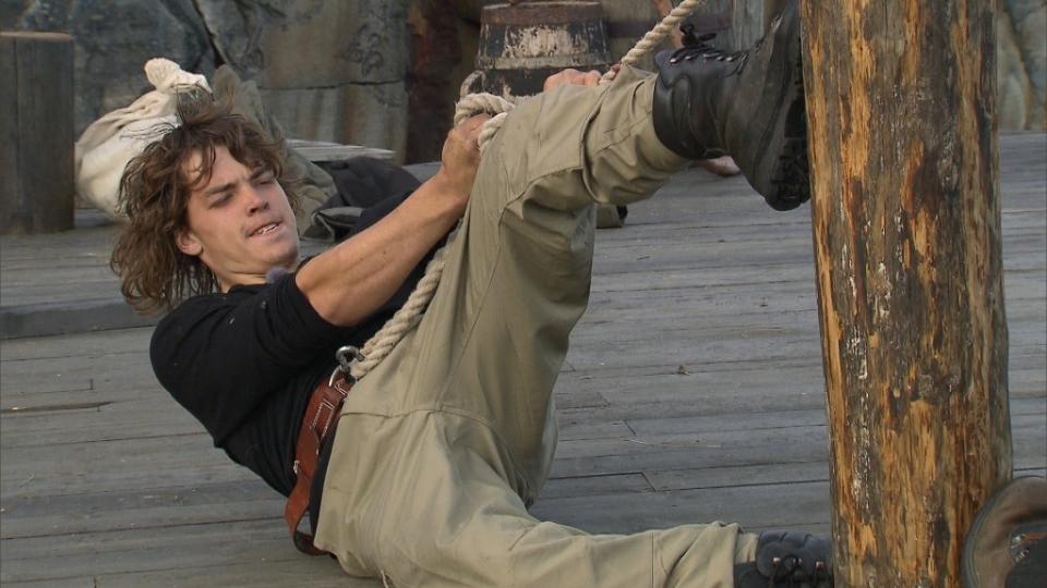 UTSL�TT: Den 21 �r gamle fiskebilsj�f�ren Sigurd Berger tapte i tautrekking og er ute av �Farmen�. Foto: TV 2