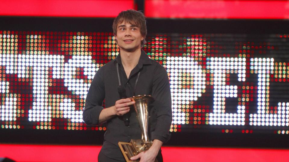 �RETS SPELLEMANN: Alexander Rybak vant den aller gjeveste prisen p� Spellemannshowet i kveld, �rets spellemann. Foto: Eirik H. Urke