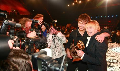 JUBLET: Alexander Rybak ble �rets Spellemann. Jahn Teigen fikk hedersprisen. Foto: Eirik Helland Urke