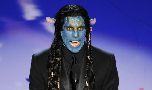 BL� BEN: - Dette var en bedre id� under pr�vene, sa Ben Stiller p� na'vi. FOTO: SCANPIX/AP