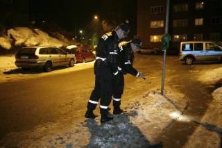SPOR: Politiet har klare blodspor � g� etter. Foto: Torbj�rn Gr�nning