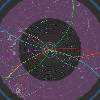 FRONTKRASJ: Ved � granske protonkollisjonene kan forskerne finne spor av nye element�rpartikler, som det flyktige og mystiske Higgs-bosonet. Foto: AP Photo/CERN/SCANPIX