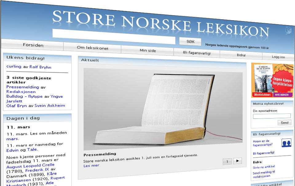 AVVIKLES: Store Norsk leksikons nettutgave avvikles som forlagseid tjeneste fra 1. juli. En mulig l�sning for innholdet kan v�re � gi det en �pen lisens som muliggj�r dugnadspublisering p� norske Wikipedia, skriver Dagbladets kommentator.