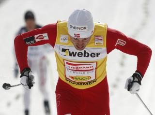 TAPTE MOT SVENSKE: Petter Northug ble nummer to i Drammen-sprinten i g�r. Foto: Cornelius Poppe / Scanpix