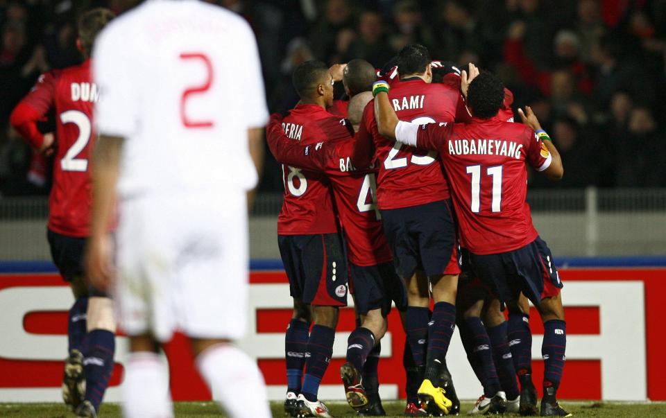 RETT I M�L: Eden Hazard ble matchvinner for Lille mot Liverpool med et frispark som var ment som et innlegg.Foto: SCANPIX/EPA/Mikael Libert