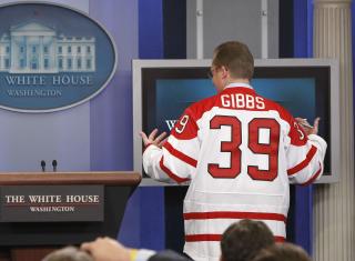 NUMMER 39: Gibbs har f�tt sin egen drakt. Foto: AP Photo/Charles Dharapak/Scanpix