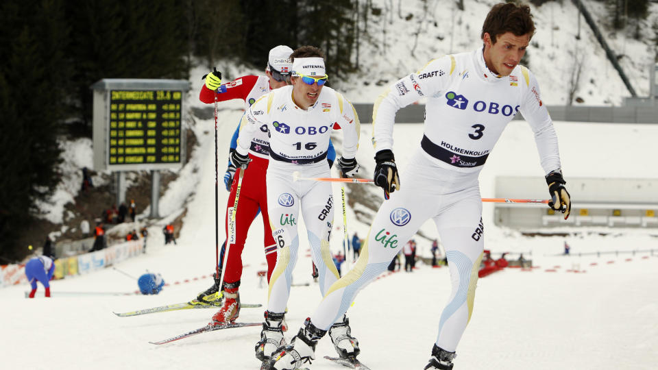 REDD: Marcus Hellner var bekymret for at fulle norske tilskuere skulle blande seg direkte inn i l�pet i Holmenkollen i g�r. Svensken har lite til overs for den norske tilskueropptredenen. Foto: Erlend Aas / SCANPIX.