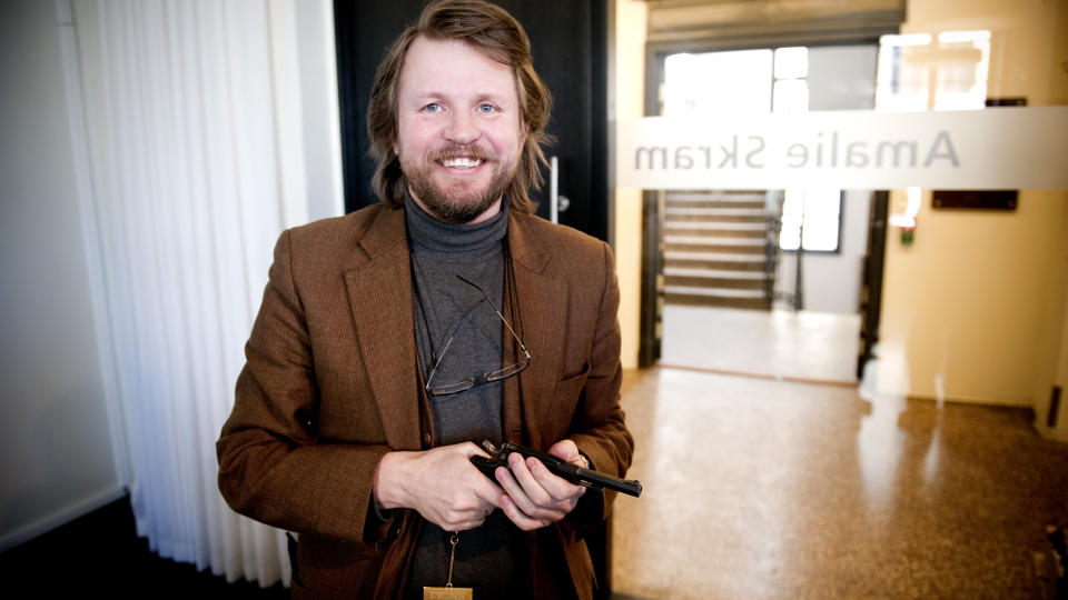 RIVERTON-VINNER: Tom Egeland tok steget inn i det eksklusive selskapet av tidligere vinnere med boka �Lucifers Evangelium�. Foto: �istein Norum Monsen/Dagbladet.