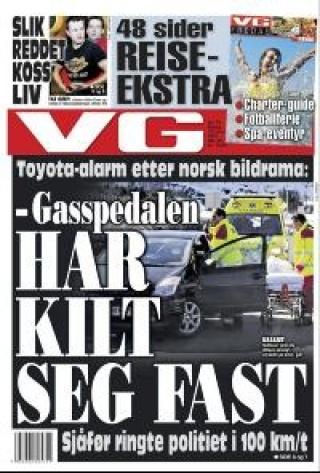STORT OPPSLAG: Dette var VGs forside 12. mars. Faksimile: VG