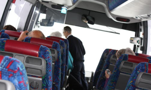 HYSTERI: Slik s� det ut inne i bussen da ulykken skjedde. Det var litt hysteri bakerst i bussen i begynnelsen, sier Maria Berglund til Dagbladet. Foto: Sol Andrea Taklo/Dagbladet.
