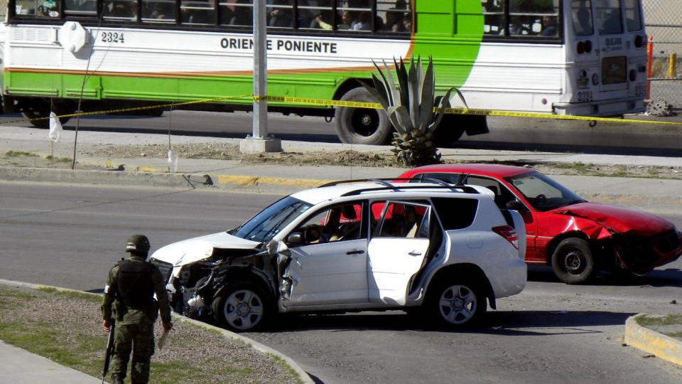 ANGREPET: Tre amerikanere ble drept i angrep fra narkobande. Foto: AFP PHOTO/Jesus Alcazar/SCANPIX