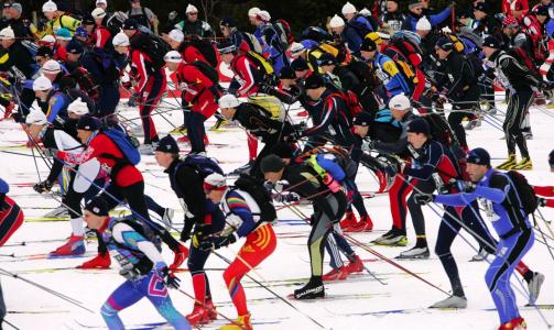 T�FT: Rundt 12 000 l�pere g�r Birkebeinerrennet fra Rena til Lillehammer. FOTO: OLAV OLSEN