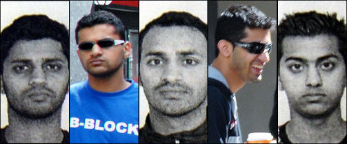 D�MT: Br�drene Ghulam Abbas, Yasir, Zahid, Qaiser og Faizal Rasool ble d�mt i ankesaken i hvitvaskingssaken mot dem.