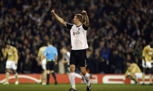 KAN N� FINALEN: Ingen av lagene som kan hindre Brede Hangeland og Fulham i � n� finale har t�ffere rykte enn Juventus, som ble sl�tt av londonerne i g�r.Foto: SCANPIX/AP/Sang Tan
