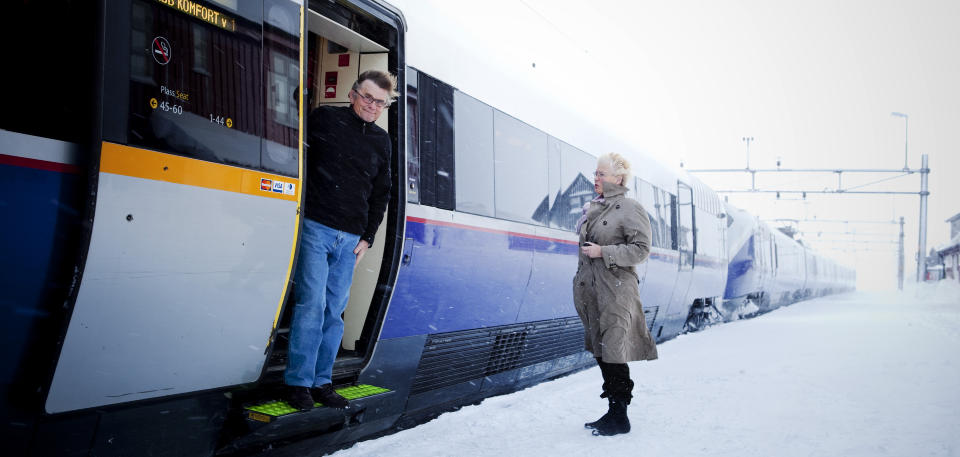 I GANG IGJEN: Bergensbanen ble i formiddag �pnet igjen etter � ha v�rt stengt i natt p� grunn av skred. ARKIVFOTO: SCANPIX
