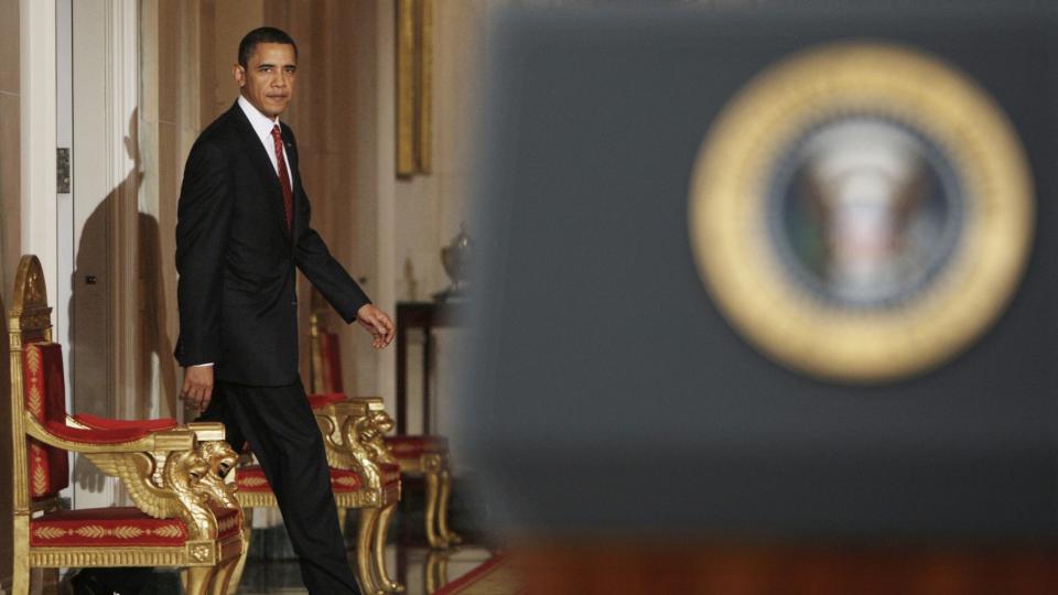 VANT MED SJU STEMMER: Barack Obama sikret seg i natt en viktig seier da helsereformen ble stemt gjennom Representantenes hus. Foto: AP