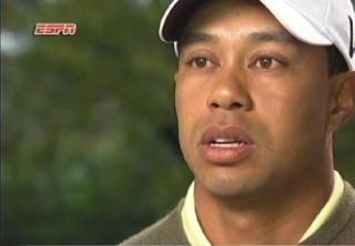 LITT NERV�S:  Tiger Woods innr�mmer i sitt f�rste intervju siden i fjor h�st at han er nerv�s foran comebacket i US Masters i april. FOTO: AP/ESPN