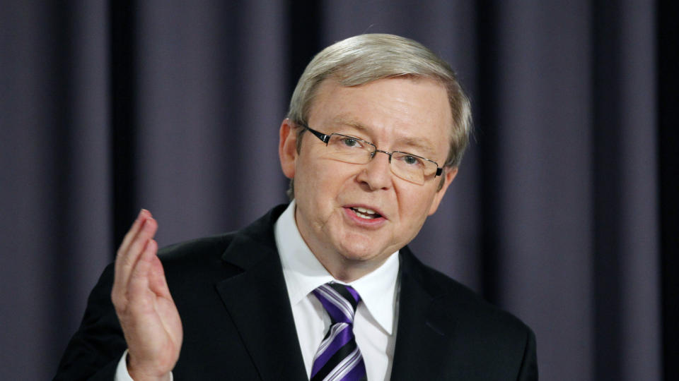 SENSURK�T: Australias statsminister Kevin Rudd vil sperre tilgangen til stor mengder nettinnhold gjennom et nettfilter i regi av det australske medietilsynet. Foto: SCANPIX