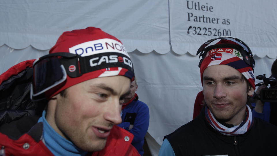 STILLER P� LAG: For f�rste gang skal br�drene Petter (t.v.) og Tomas Northug g� p� samme lag i NM-sammenheng n�r sprintstafett st�r p� programmet p� Tolga p� fredag. Men hvem som skal g� hvilken etappe, klarer de ikke � bli enige om.Foto: Hans A. Vedlog / Dagbladet