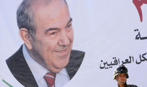 LEDER: If�lge prognosene har Iyad Allawi f�tt flest stemmer i det irakiske valget. Foto: AFP