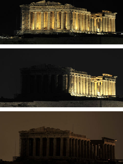 ATHEN SLO AV LYSET. Foto: AFP PHOTO/SCANPIX