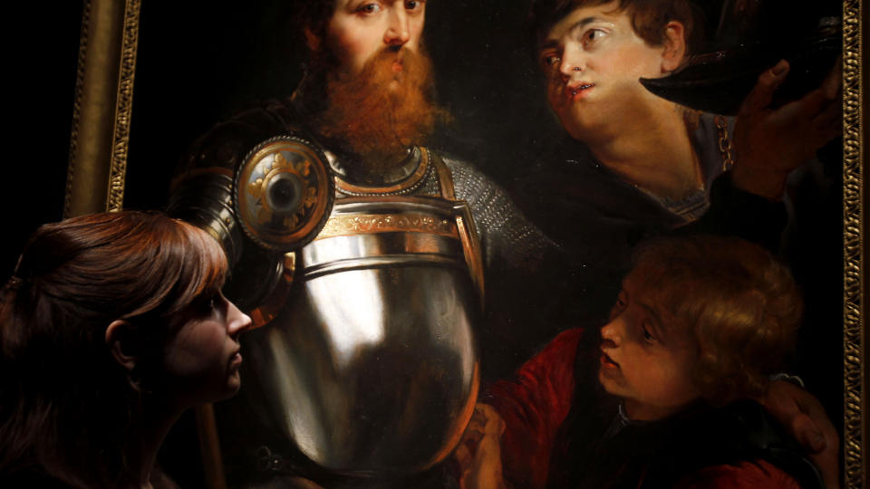 TIL SALGS:: Derso du har penger til overs kan dette Rubens-maleriet bli ditt 6. juli. Foto: AP Photo/Matt Dunham