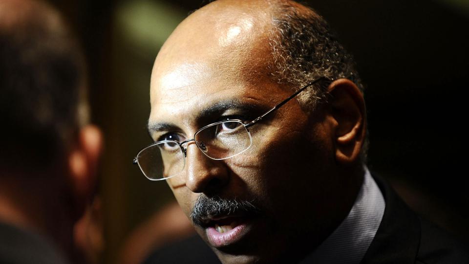 F�R SKYLDA: Formann i Republican National Committee, Michael Steele, holdes ansvarlig for bondage-skandalen, som n� rammer det republikanske partiet. Han har ogs� f�tt kritikk etter avsl�ringene om luksusreiser, dyre hotellopphold og privatfly. Foto: REUTERS/Jeff Zelevansky/SCANPIX