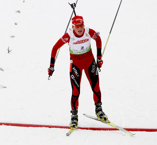 MESTER P� NYTT: Tora Berger tok sitt sjette NM-gull i dag. Her under et renn i Kollen i mars. Foto: Kyrre Lien / Scanpix