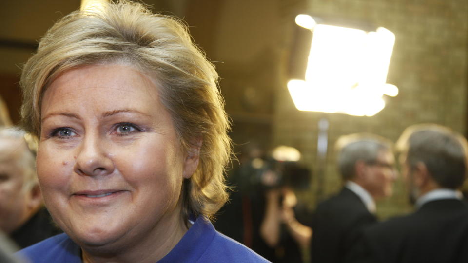  UTENLANDKSE . Erna Solberg vil ha egne avdelinger for utenlandske fanger
Foto: HANS ARNE VEDLOG