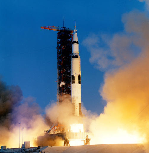 OPPSKYTINGEN: Fant sted 13:13 CST 11. april 1970 fra LC-39 ved Kennedy Space Center i Florida. Foto: Nasa via Wikimedia