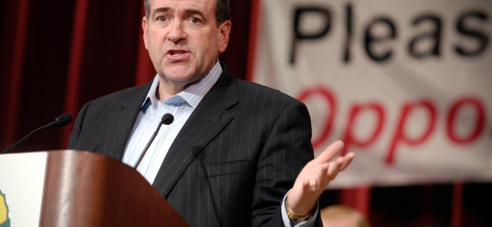 KONSERVATIV: Den tidligere republikanske guvern�ren og predikanten Mike Huckabee har ved flere anledninger uttrykt sin motstand mot homofile ekteskap.  Foto: AP PHOTO/SCANPIX