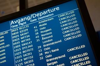 KANSELLERT: Trondheim lufthavn, V�rnes. Foto: OLE MORTEN MELG�RD