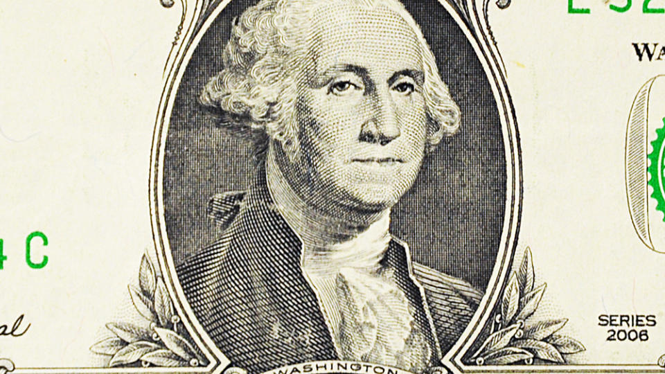 SLAPP L�NER: George Washington (1732-99) var riktignok en stor statsmann, men noen god bokl�ner var han ikke. Foto: KAREN BLEIER/AFP/SCANPIX