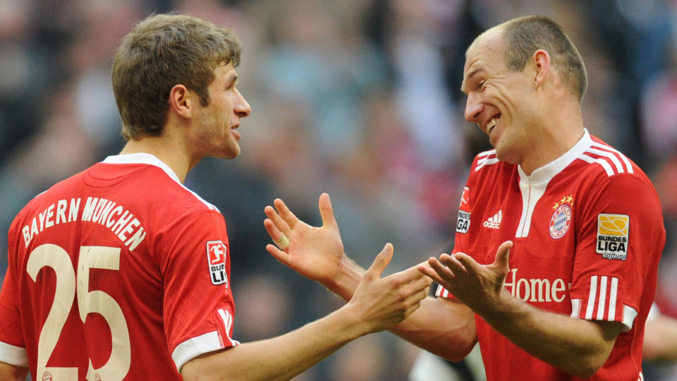 SPONSORFAVORITT: Arjen Robben og Bayern M�nchen er sponsoryndlinger. Ingen drar inn mer penger i draktreklame. Foto: AFP PHOTO DDP /  OLIVER LANG