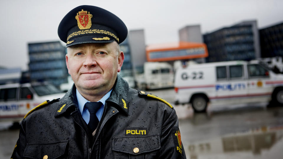 KLAR FOR BES�K: Stabssjef Johan Fredriksen i oslopolitiet. Foto: Jon-Michael Josefsen / Scanpix