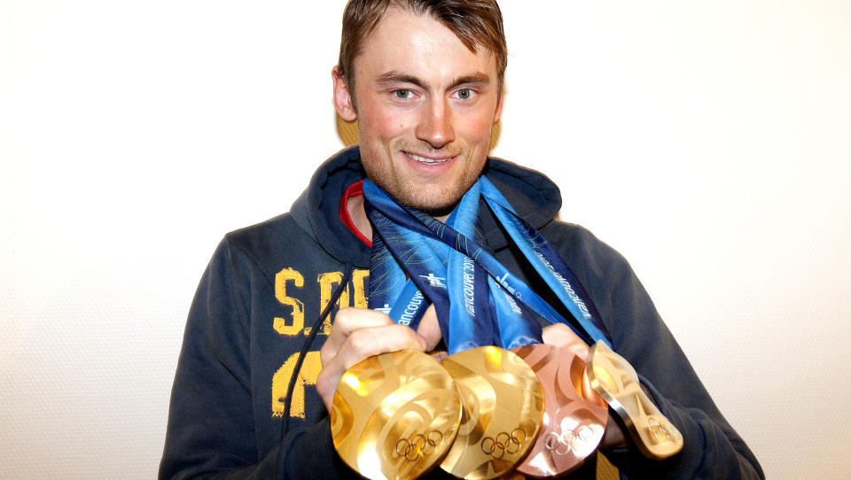 GULL TIL L�NS: Petter Northug fikk en foresp�rsel om � l�ne ut et gull, og forsynte OL-museet med alle medaljene sine. Foto: Gorm Kallestad / SCANPIX