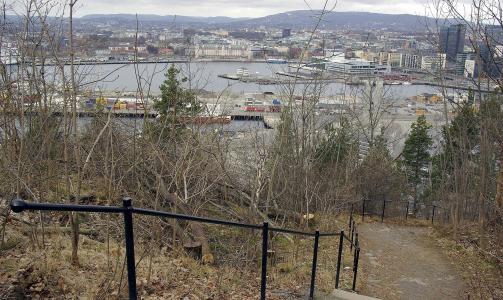 ETTER HOGST: Stien nedenfor Ekebergrestauranten i april, etter hogsten. Foto: Naturvernforbundet i Oslo/Akershus.