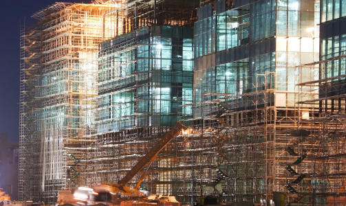 SAUDI-ARABIA: Et nytt, stort forskningssenter under bygging ved King Abdullah University of Science and Technology. Foto: AFP/Scanpix