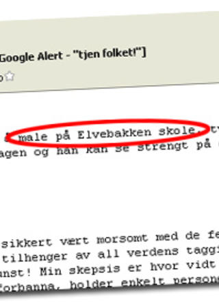 BA OM TAGGING P� OSLO-SKOLE: En e-post fra aliaset Joe ba om at det ble tagget p� Elvebakken skole i Oslo. Faksimile: Dagbladet