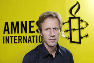 VENN: Generalsekret�r i Amnesty International Norge, John Peder Egen�s, kjenner den uskyldig d�mte Kerry Cook personlig. - En fantastisk mann, sier Egen�s om Cook.
Foto: Cornelius Poppe / Scanpix