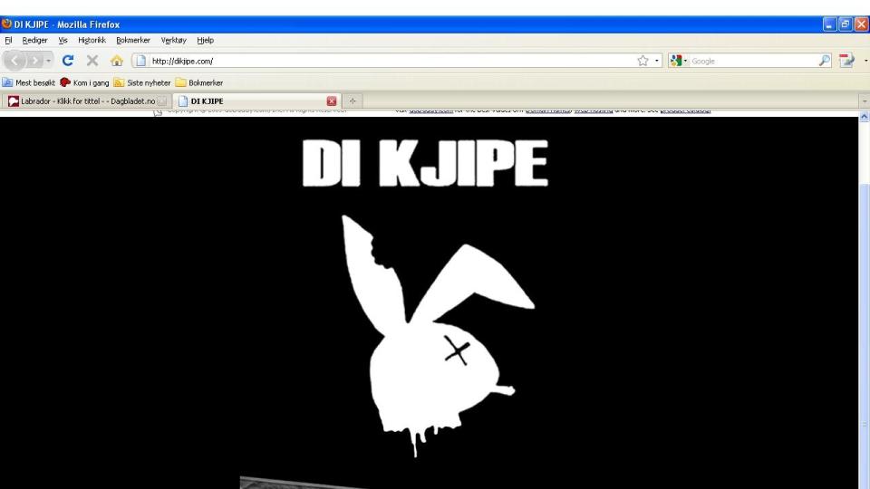 OPPL�ST: Bergensbandet Di Kjipe er bandet er �oppl�st i en malstr�m av indre stridigheter, narkomani og lemfeldig omgang med kniv,� heter det i en pressemelding. Faksimile: dekjipe.com