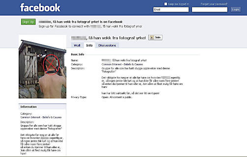 ANTIGRUPPE: Facebook-gruppa Angelica har stiftet for � f� slutt p� 23-�ringens arbeidsmetoder. Faksimile: FACEBOOK