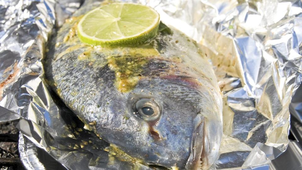 BESKYTTER: Steker du fisk eller kj�tt i folie p� grillen, blir maten beskyttet mot mutagener. Illustrasjonsfoto: Colourbox.no