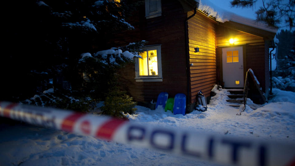 DREPT: Huset i Aurskog hvor en mann(49) skal ha blitt drept.  
Foto: Kyrre Lien / Scanpix