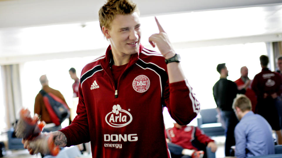 VIL BLI NUMMER �N: Falsk beskjedenhet er ikke en last som plager danskenes VM-profil Nicklas Bendtner. Foto: Kristian Ridder-Nielsen, Dagbladet