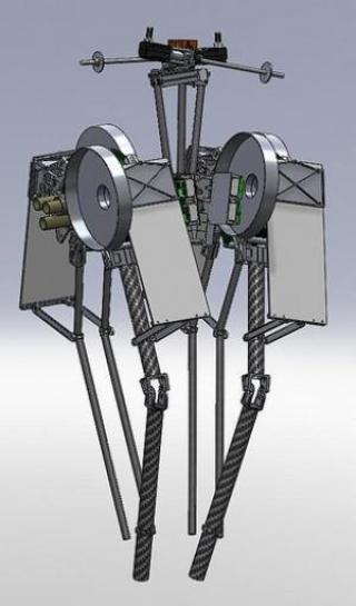 G�R OG L�PER: Denne �strutseroboten� markerer et viktig framskritt i arbeidet med � f� roboter til � g� mer naturlig og energieffektivt. Foto: Oregon State University