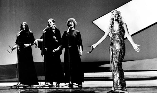 DELTOK: Anne Karine Str�m har deltatt i Melodi Grand Prix tre ganger. Her fra 1976.