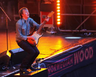 FANTASTISK: Zigaboo Modeliste synes BigBangs �ystein Greni er en fantastisk gitarist og gleder seg til � spille med ham og bandet i sommer. Foto: Jon Terje H. Hansen / Dagbladet